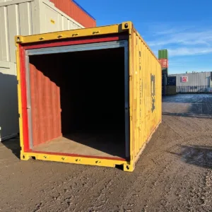 20ft steel storage container with full-width roller shutter access
