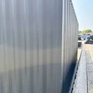 Matte black 20ft shipping container for retail and commercial use
