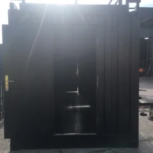 One-trip 20ft shipping container with full-length side doors and rear cargo doors