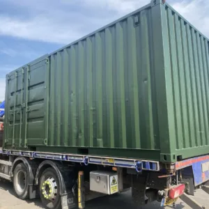 Side access 20ft shipping container for equipment and pallet storage
