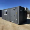 20ft Slate Gray Shiplap 120V Shipping Container Office With Mini Split