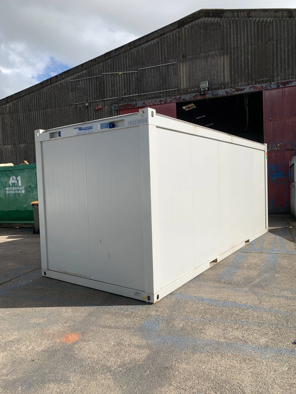 20ft insulated storage unit with climate-controlled interior and steel construction