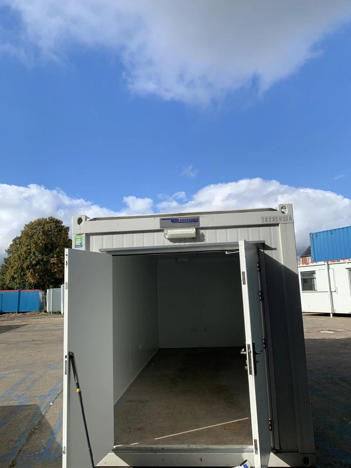 20ft x 8ft insulated shipping container for secure equipment storage