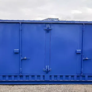 20ft bunded shipping container with spill containment and side door access