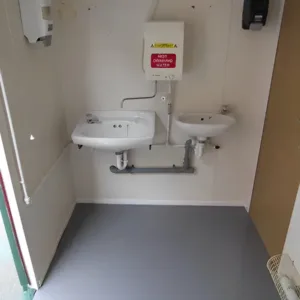 2+1 steel toilet cabin with separate male and female restroom facilities