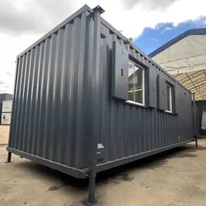 Refurbished anti-vandal cabin with canteen, office space, and 10KVA generator