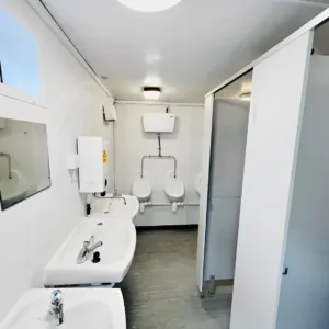 24ft toilet block with separate shower facility for workforce accommodation