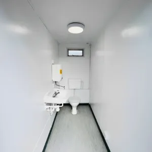 Steel-framed toilet and shower block for events and outdoor venues