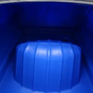 Heavy-duty 250 gallon poly water tank on towable frame