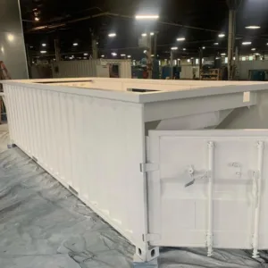 30ft container pool with modern steel construction and custom design