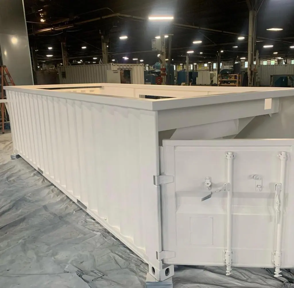 30ft container pool with modern steel construction and custom design