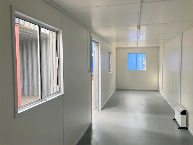 Fully equipped 30ft office container for remote workspaces and site management offices