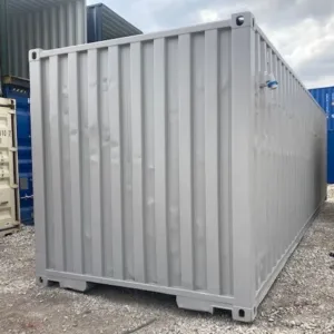 Portable 30ft office container with electrical installation and vinyl flooring