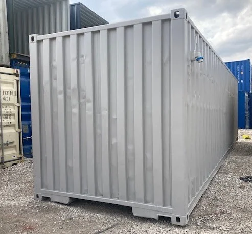 Portable 30ft office container with electrical installation and vinyl flooring