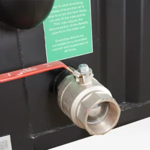 Industrial sit on waste tank with reinforced steel framework and corrosion-resistant finish
