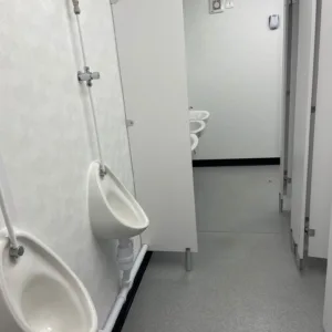3+1 steel toilet cabin with anti-vandal construction for construction sites