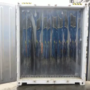 Industrial 40ft freezer shipping container with aluminum T-bar floor and digital temperature monitoring