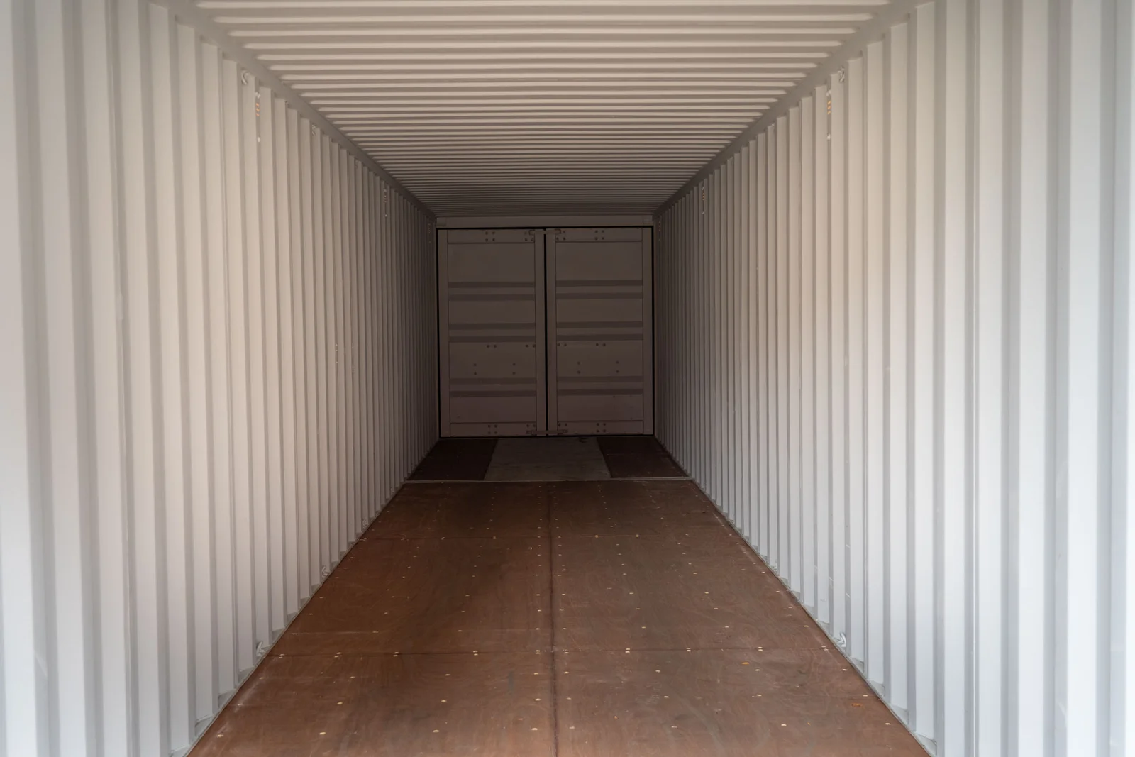 40-foot double door shipping container with cargo access from both ends