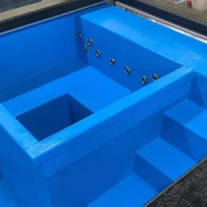 Luxury shipping container pool with optional glass viewing window