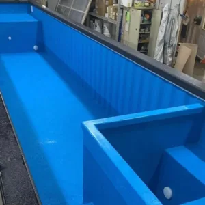 Insulated 40ft container pool with durable steel construction