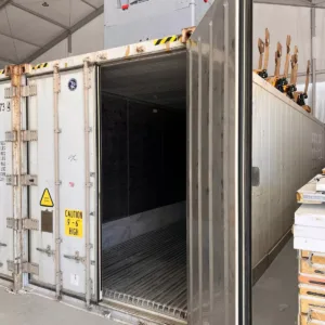 40ft high cube refrigerated storage container with Carrier Primeline refrigeration system