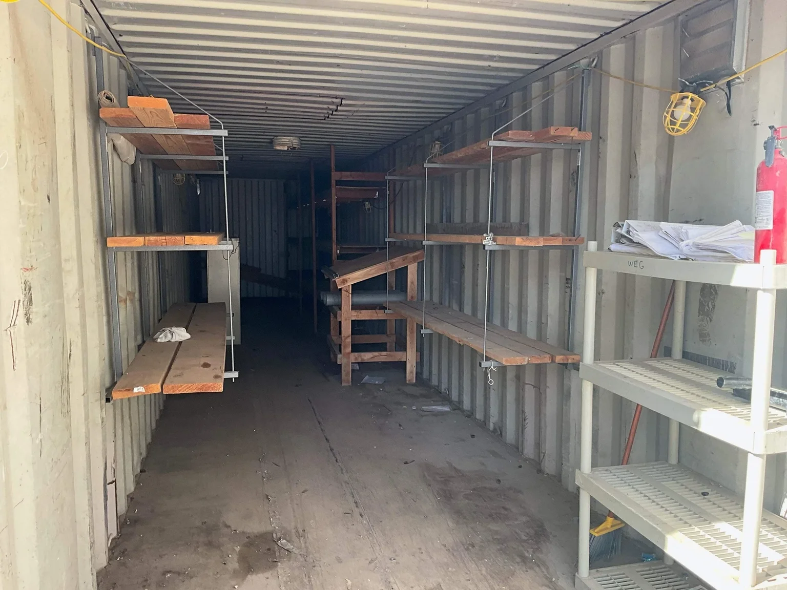 Used 40ft cargo shipping container with double doors on both ends