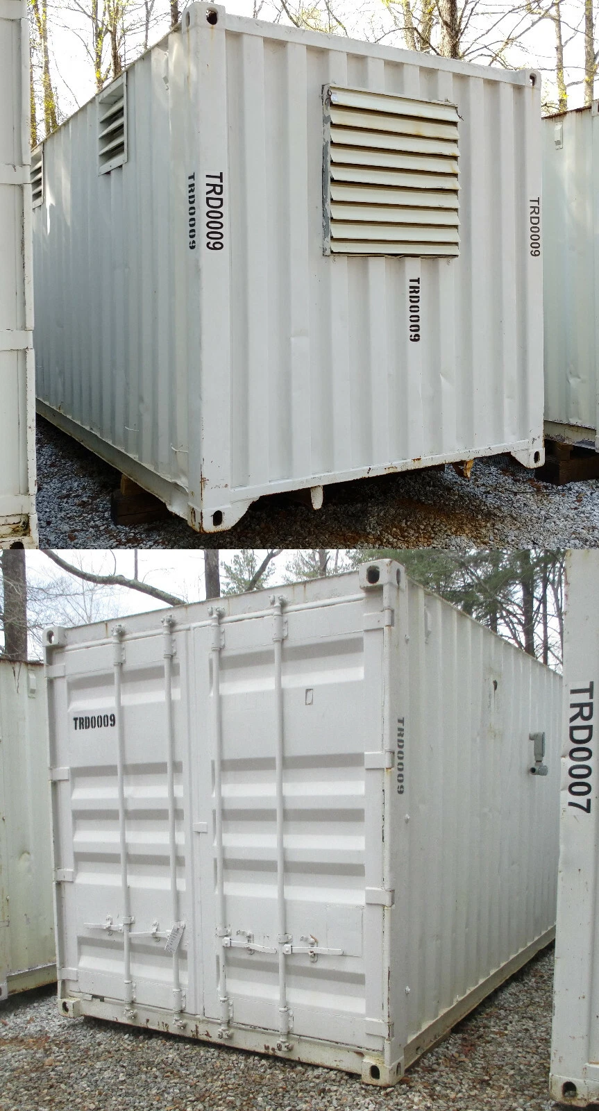 Customer-facing container shop with sliding plexiglass windows and service counter