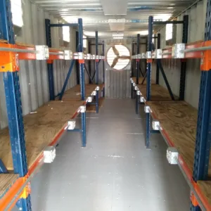 40ft container shop featuring customer service windows and pop-up counter