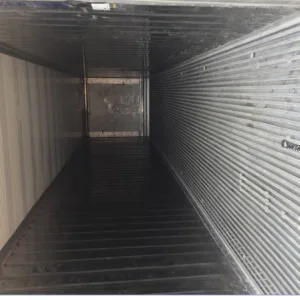 40ft high cube reefer container with insulated interior and secure cargo doors