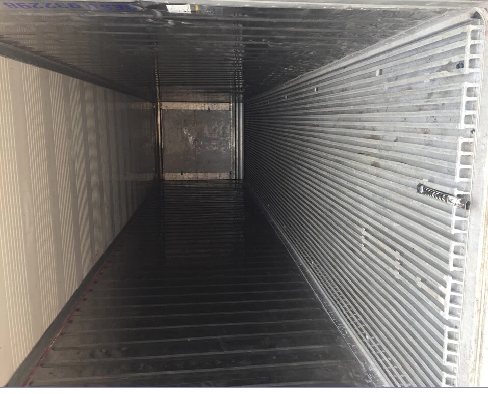 40ft high cube reefer container with insulated interior and secure cargo doors