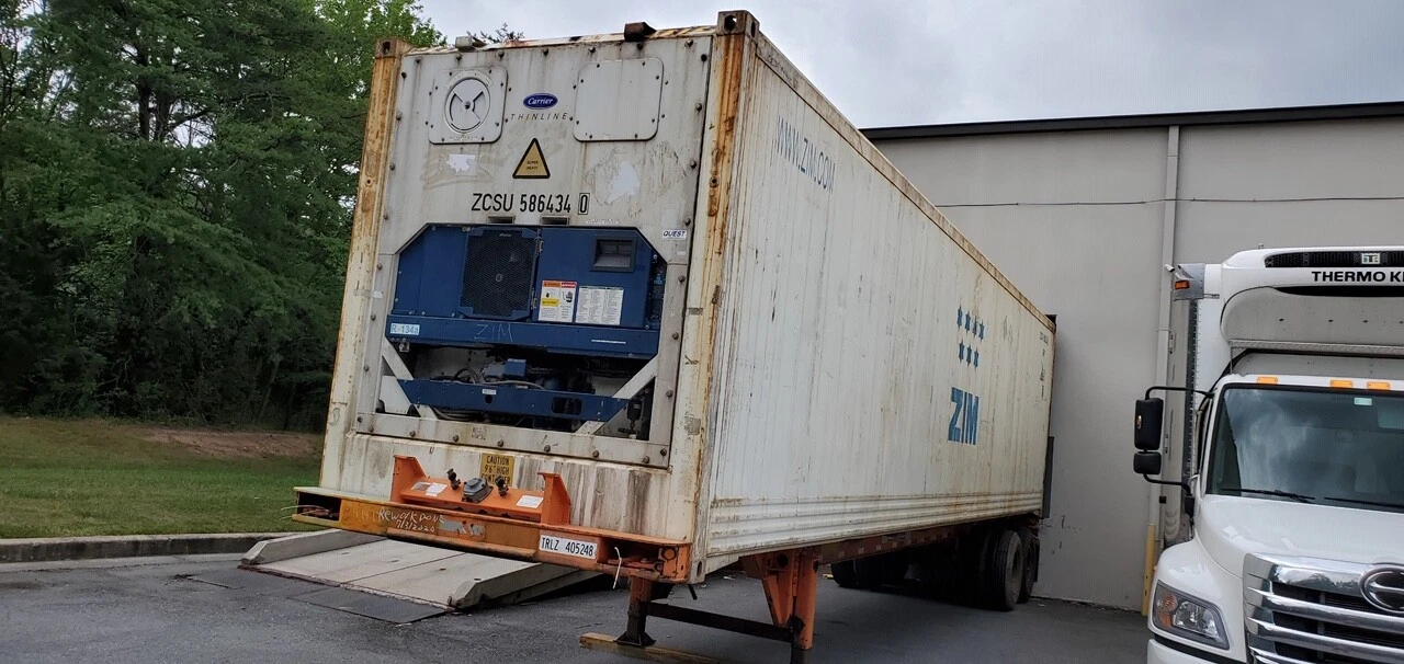 Wind and watertight 40ft HC reefer container for commercial and industrial storage