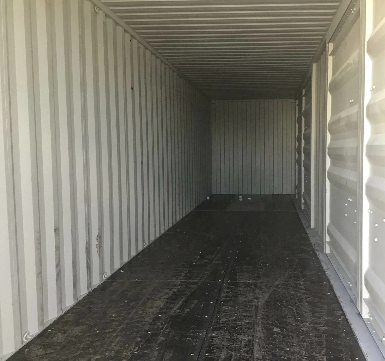 COR-TEN steel 40ft high cube storage container with side doors and extra interior height