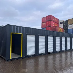 7-bay self-storage shipping container for commercial and industrial storage