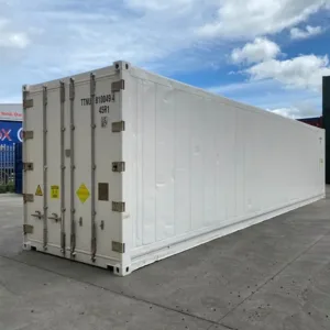 40ft high cube reefer container with temperature-controlled cold storage system