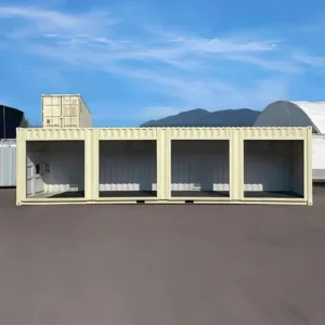 40ft high cube shipping container with four roll-up access doors