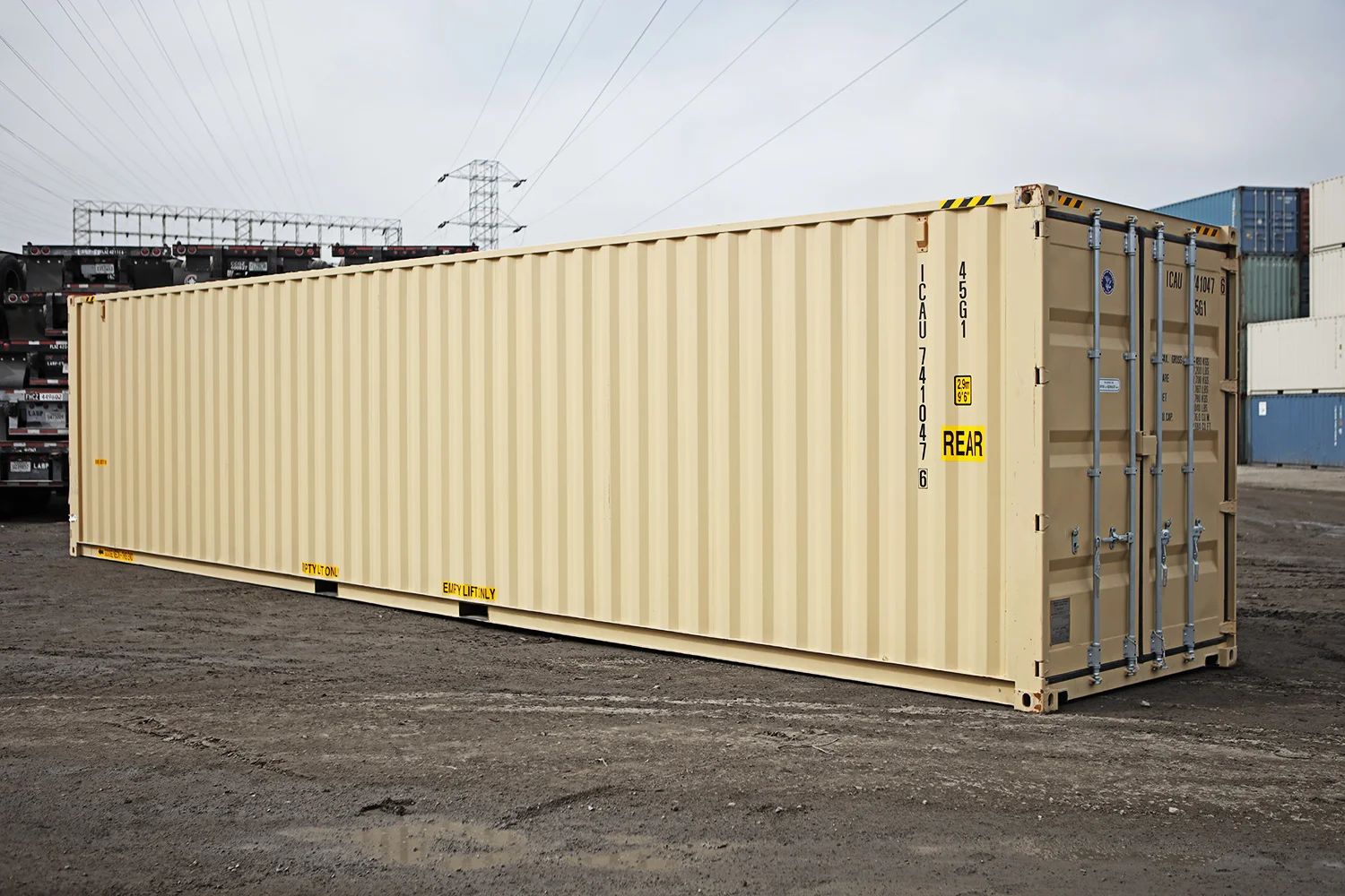 COR-TEN steel 40ft high cube shipping container for equipment storage