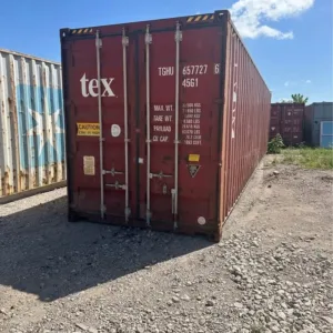 40ft high cube shipping container with extra height for commercial storage