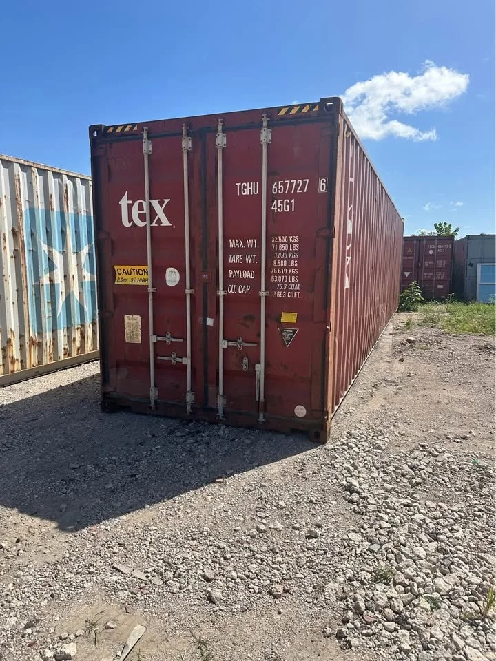40ft high cube shipping container with extra height for commercial storage