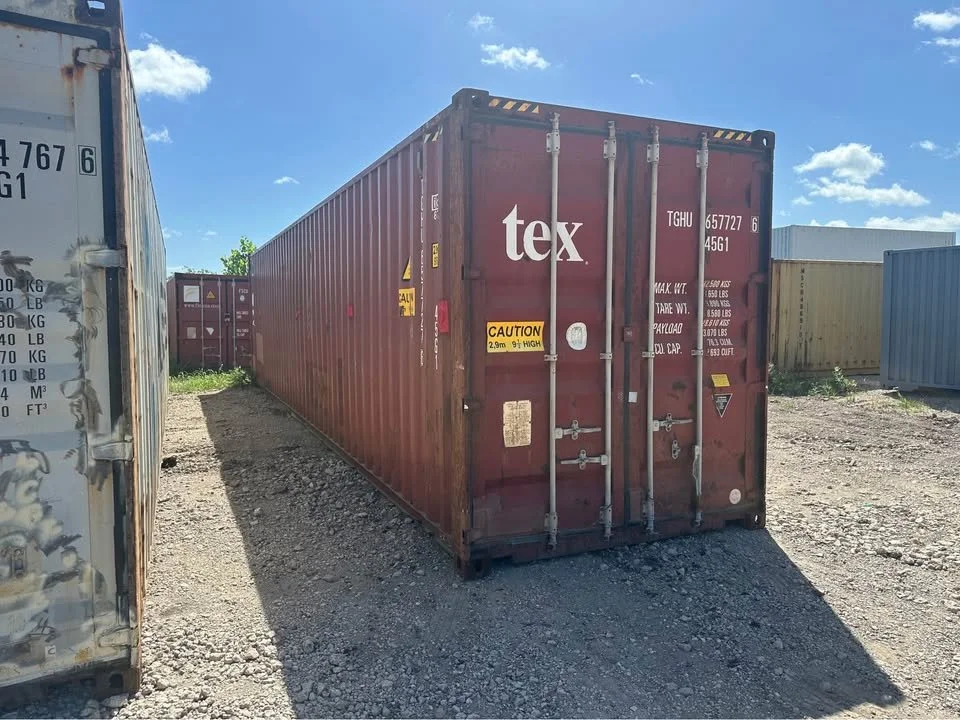 Durable 40ft high cube COR-TEN steel container for equipment and inventory storage