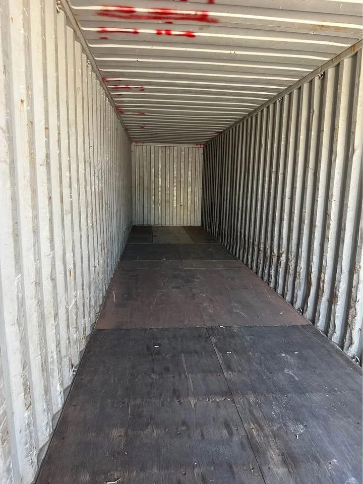 Large 40ft high cube storage container for warehouse overflow and construction sites
