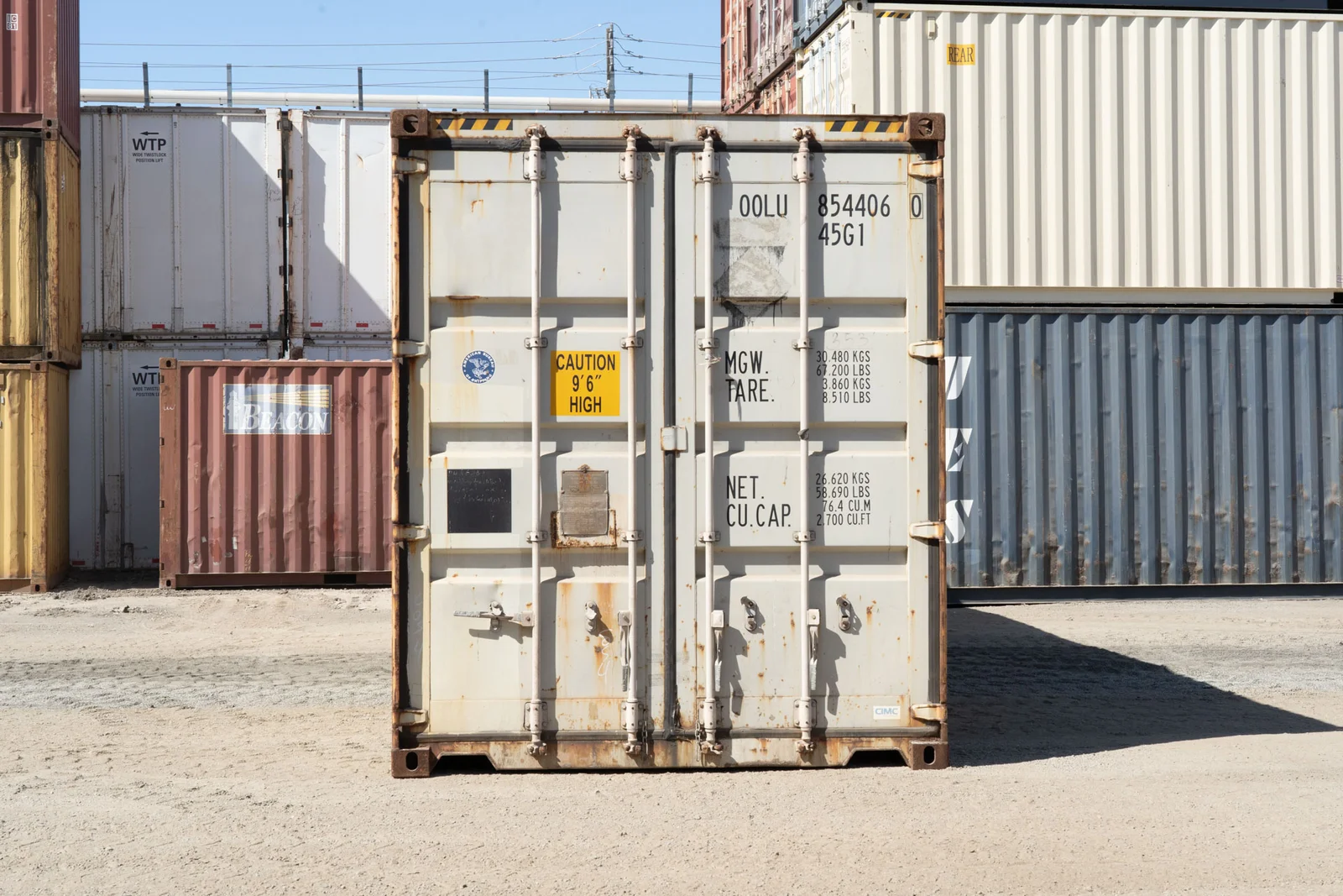 Storage-class 40ft high cube container with durable COR-TEN steel construction