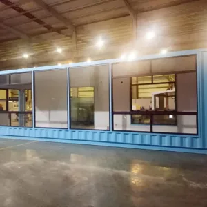 Modern 40ft container home with customizable interior living space