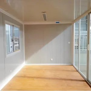 Luxury prefab container house with durable steel frame construction