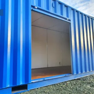 40ft insulated self-storage container with plywood-lined interior