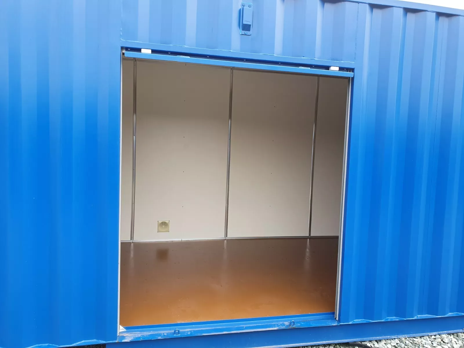 Used 40ft high cube storage container converted for secure self-storage