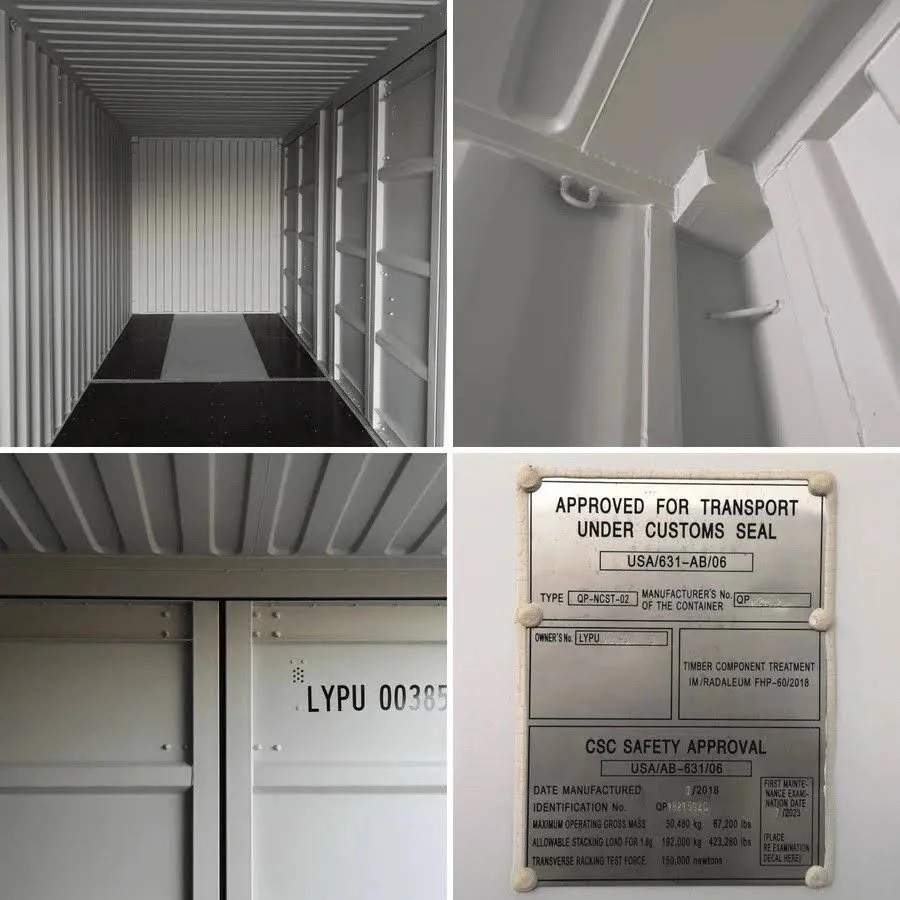 40ft corten steel container with four side doors for easy loading