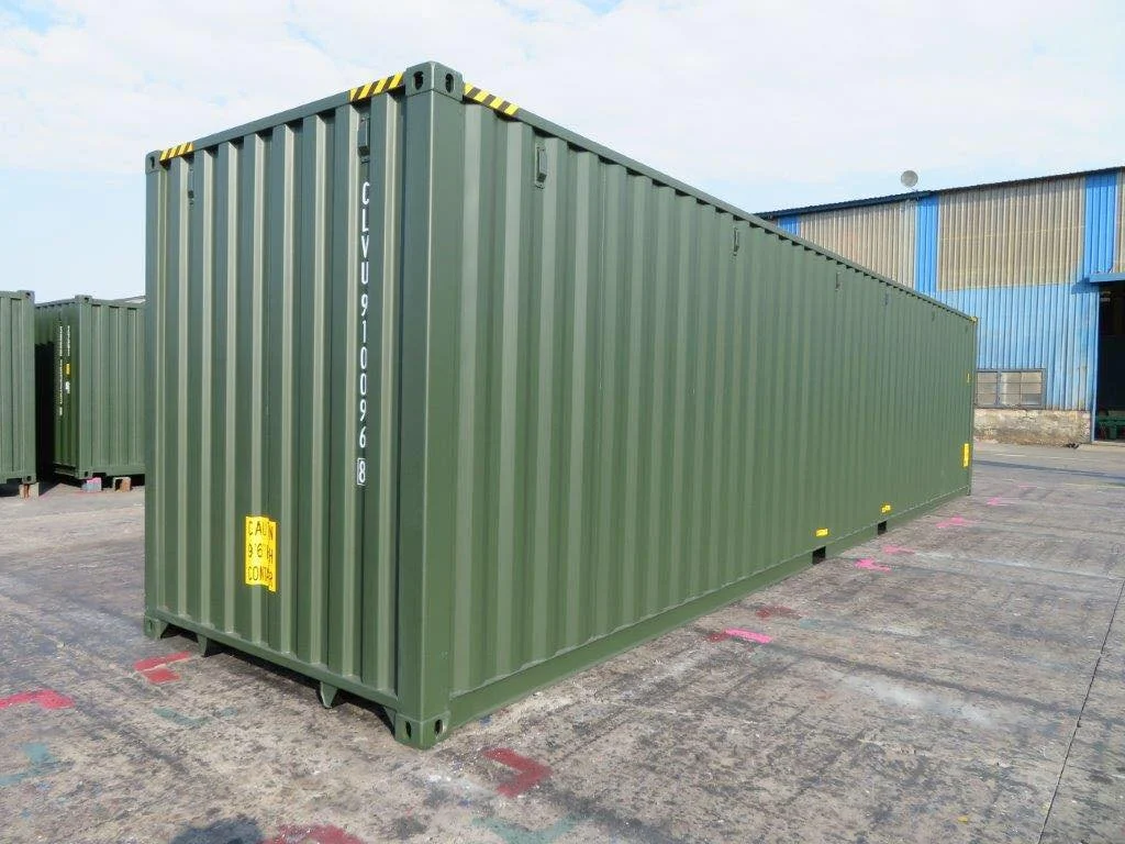 40ft standard shipping container with lockable cargo doors and corten steel construction