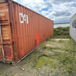 Used 40ft shipping container with secure cargo doors and steel construction
