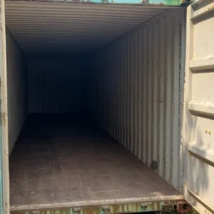 Used 40ft storage container with corten steel construction and cargo doors