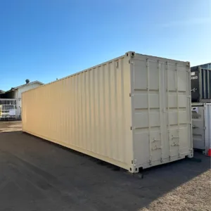 Large 40ft shipping container converted for workshop and retail use